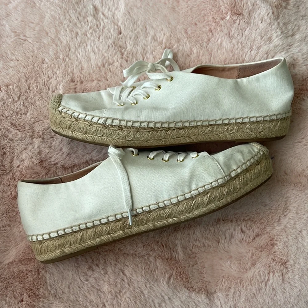J.Crew Canvas Lace-Up Espadrilles